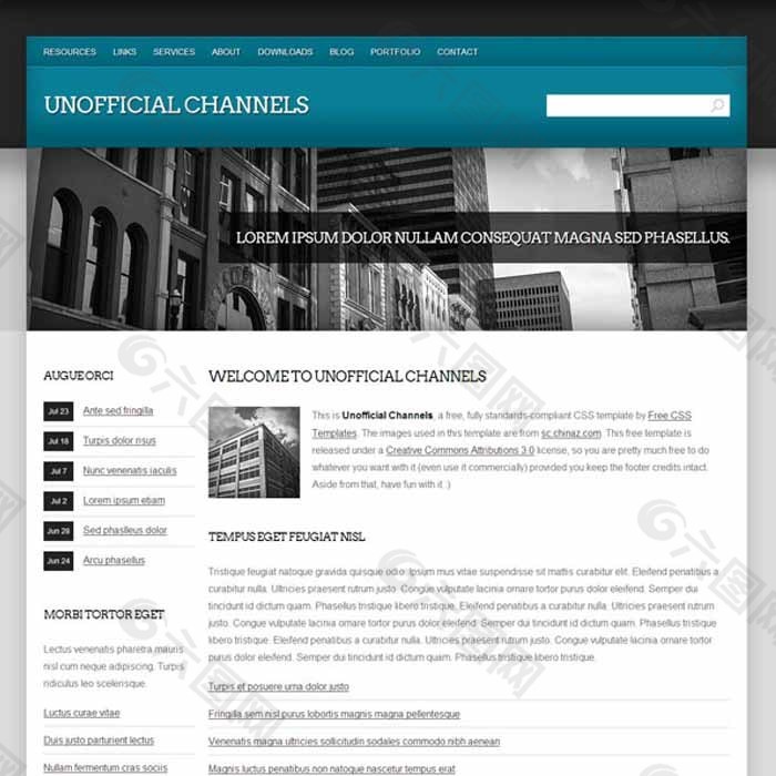 商务企业CSS网页模板
