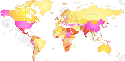 世界地图矢量图04