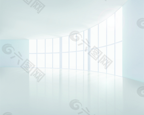 宽敞的空白的房间设计矢量图04