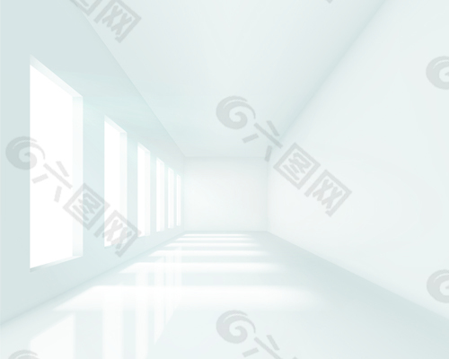宽敞的空白的房间设计矢量图01