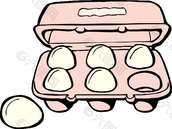 鸡蛋剪贴画箱