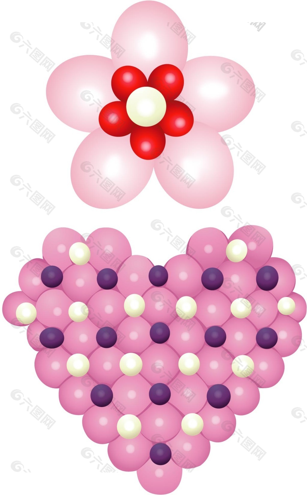矢量气球爱心