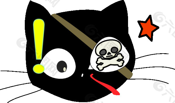 海盗猫剪贴画