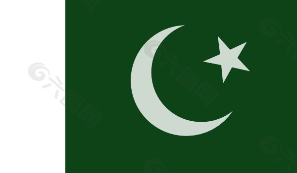 巴基斯坦的官方旗帜剪贴画