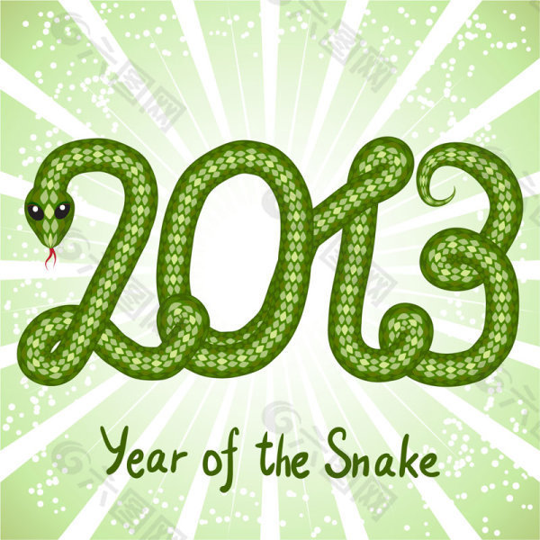 2013年的蛇的图形创意04载体材料