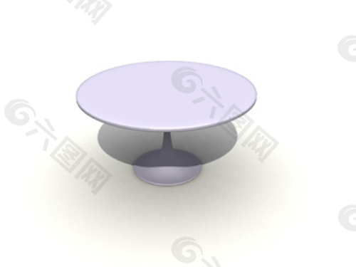 圆咖啡桌子3D模型