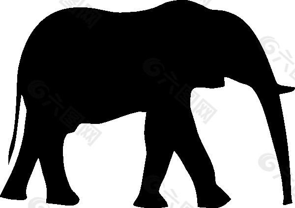 大象silhouet剪贴画
