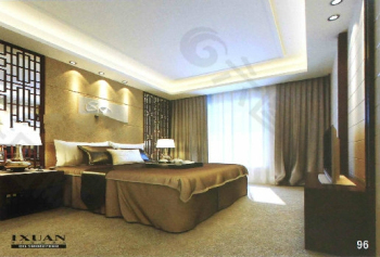 现代中式风格温馨的卧室