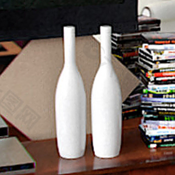 简单的白色瓶子的3D模型