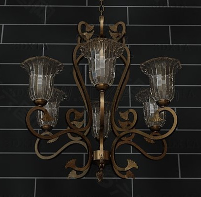 欧式复古的金属框架的吊灯