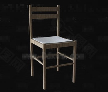 简单的木制靠背的椅子