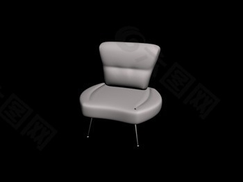 白色的简单和舒适的椅子