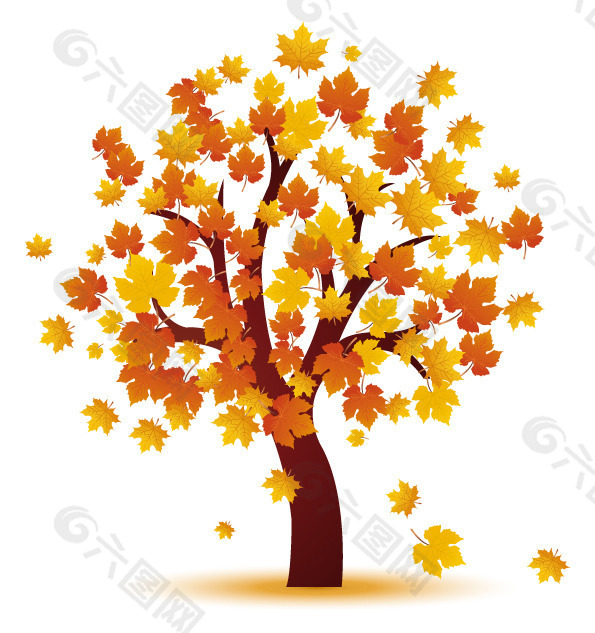 秋天的树木矢量