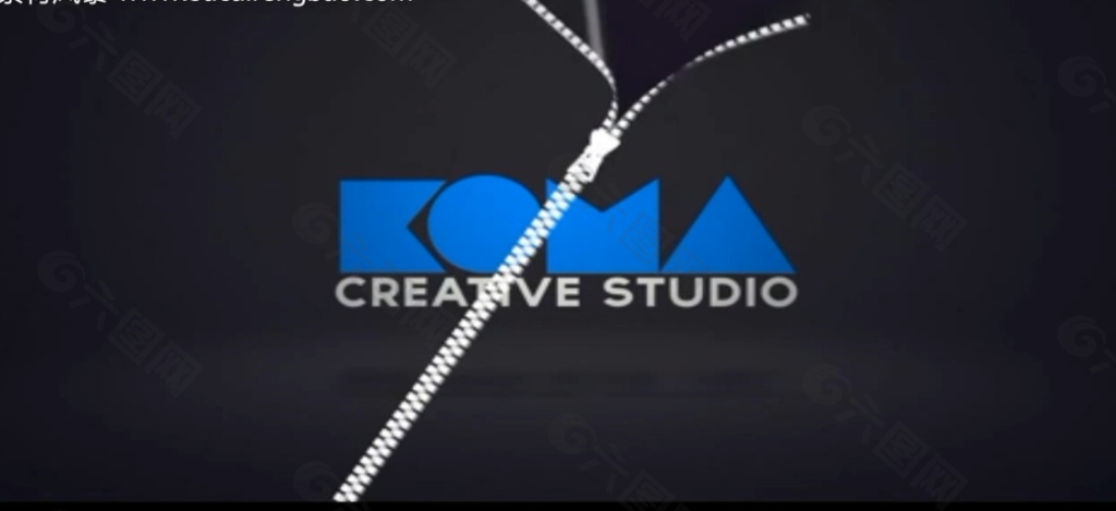 拉链拉开的AE效果