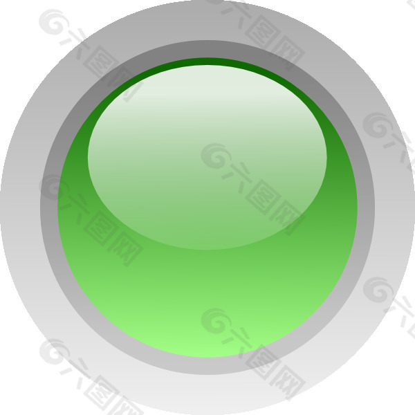 LED（绿色）剪贴画圆