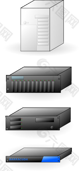 机架式服务器厚塔x86剪贴画