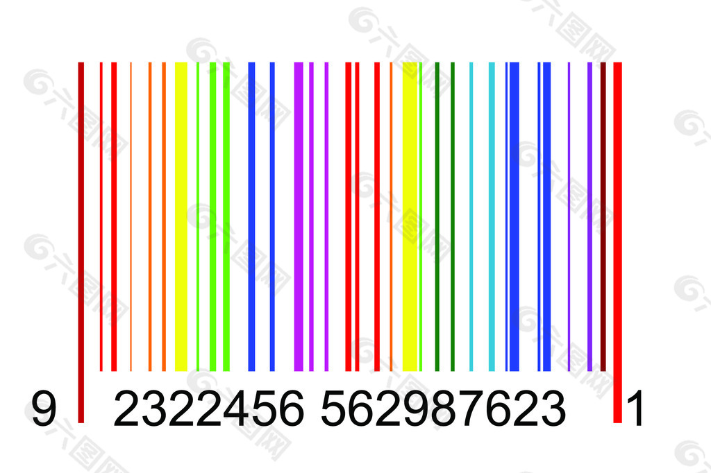 彩色条码图形矢量