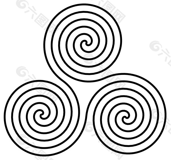 三重螺旋夹艺术符号