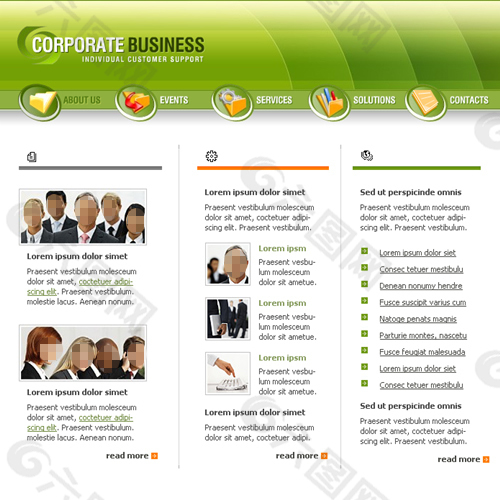 淡雅公司企业网站模板