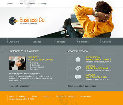 欧美企业网站模板
