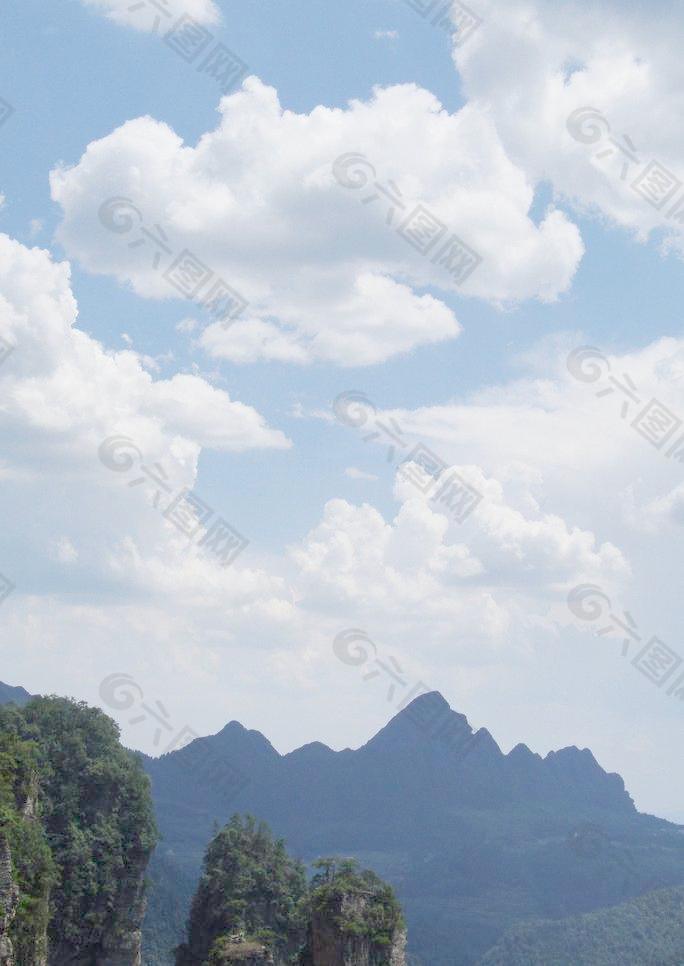 蓝天白云群山背景背景素材免费下载 图片编号 六图网