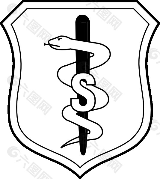 美国空军部队徽章夹生物医学科学艺术