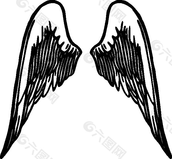 天使的翅膀纹身艺术剪辑