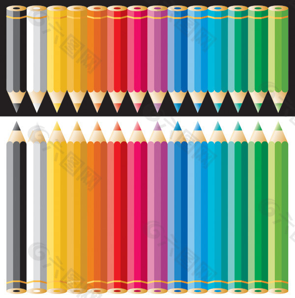彩色铅笔矢量