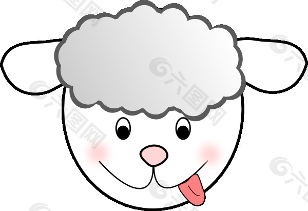 微笑的好羊剪贴画