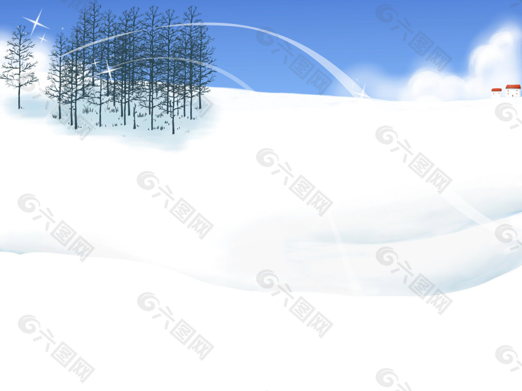 白雪皑皑卡通背景