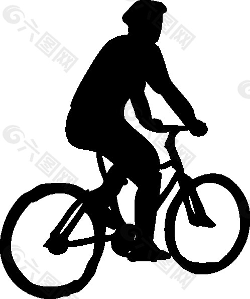 骑自行车的人sillouette剪贴画