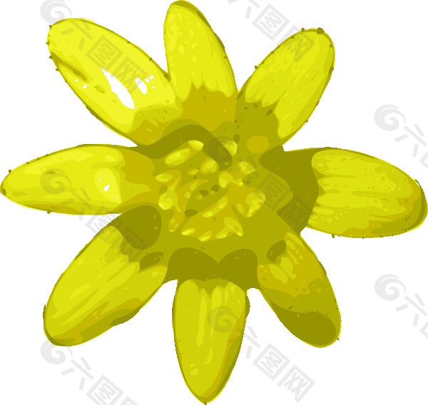 黄色的花剪辑艺术