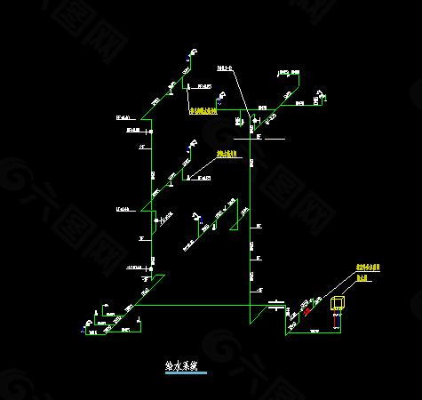 给水系统图两层图片