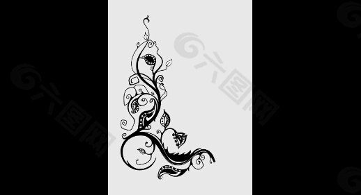 一角花朵边角视频特效