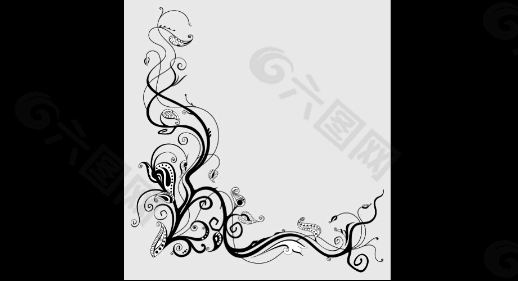 藤蔓花朵边角视频特效