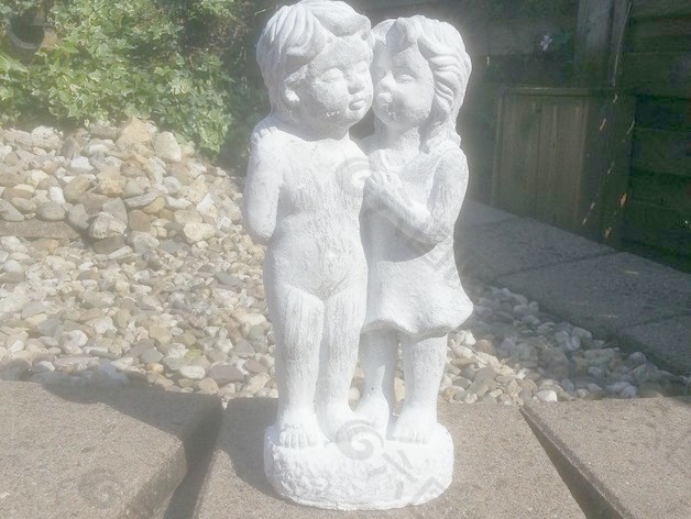 男孩和女孩雕像3D扫描