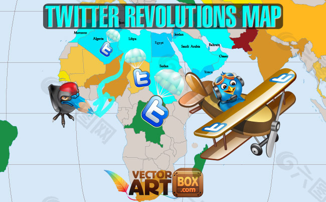 推特革命地图