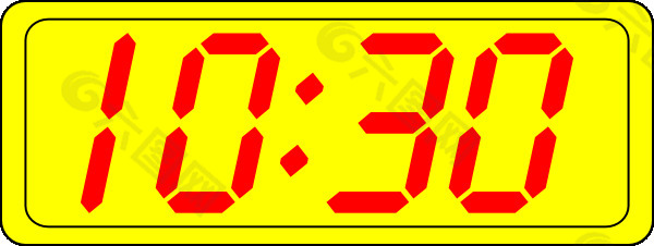 数字钟10:30剪贴画
