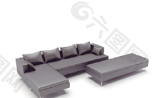 多人沙发3d模型沙发效果图 43