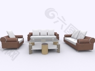 沙发组合3d模型家具3d模型 9