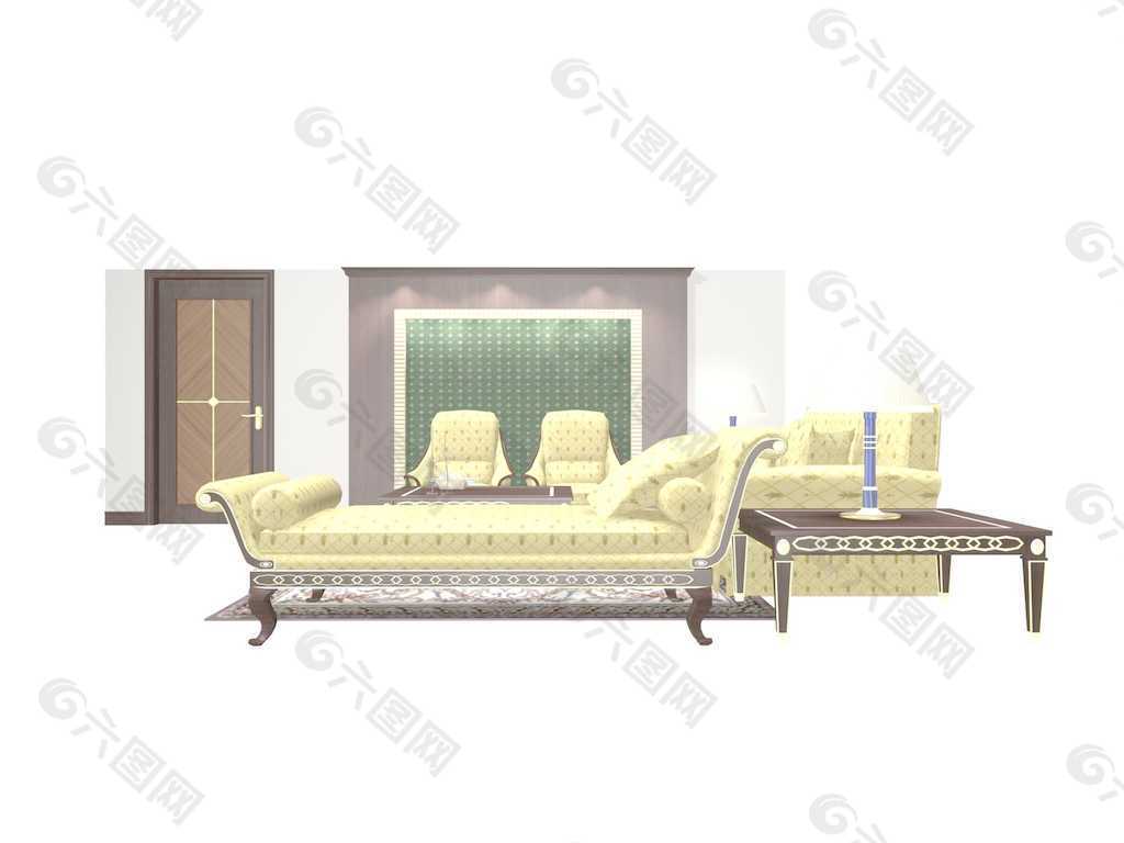 沙发组合3d模型家具3d模型 42