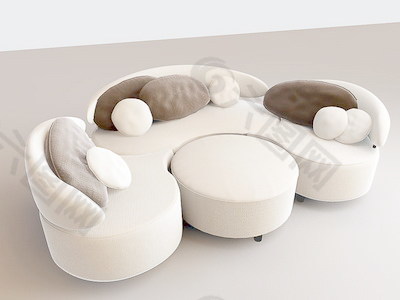 沙发组合3d模型家具图片 67