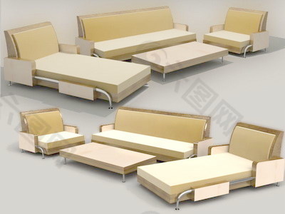 沙发组合3d模型家具图片 131