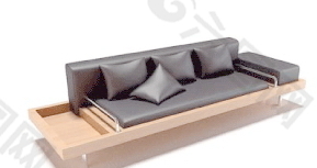 双人沙发3d模型沙发图片 58