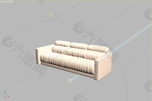 常用的沙发3d模型家具效果图 522