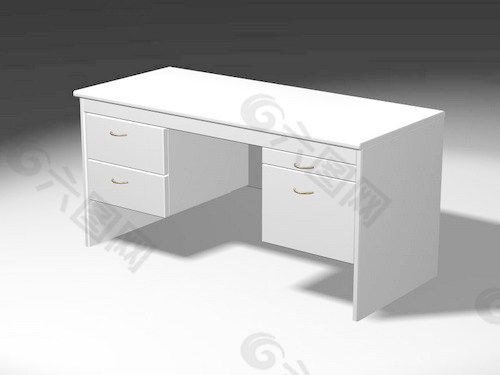 办公桌3d模型家具3d模型 4