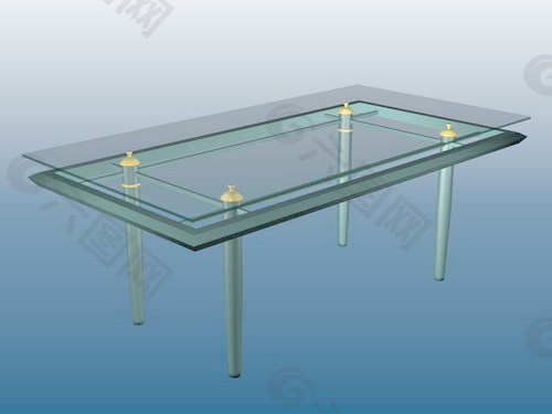 玻璃桌3d模型桌子图片 13