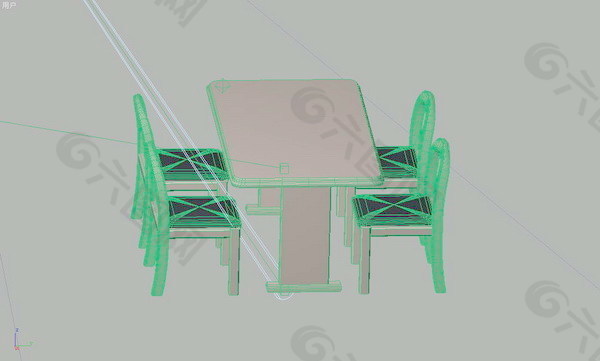 餐桌3d模型桌子效果图 13