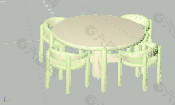 餐桌3d模型家具效果图 10