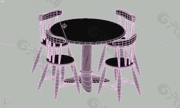 餐桌3d模型家具效果图 8
